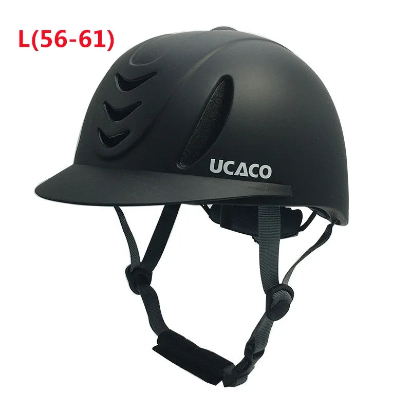 50-61Cm Ultralight Adults Children'S Equestrian Helmet Adjustable Riding Helmet Knight Hat Removable Brim Horse Equipment