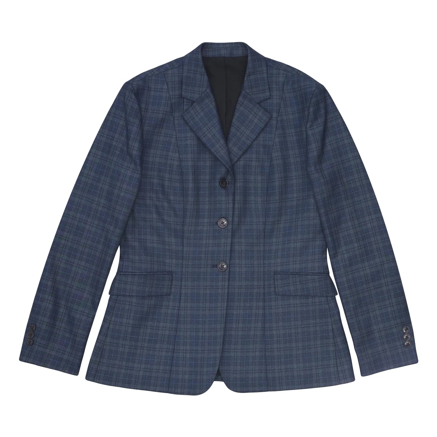 Fox Dreams Ladies Hunt Coat-Navy Multi Color Plaid-10