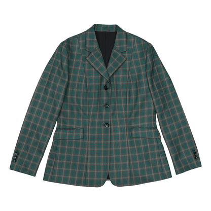 Fox Dreams Ladies Hunt Coat-Navy Multi Color Plaid-10 - One Eyed Pony