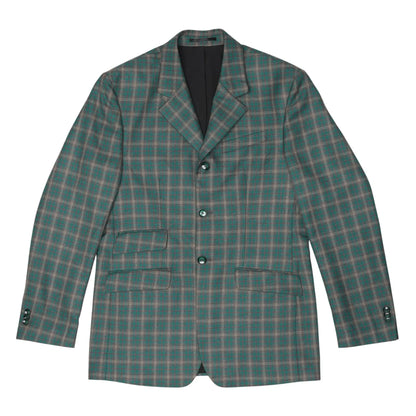 Fox Dreams Men's Hunt Coat-Green Multi Color Plaid-36