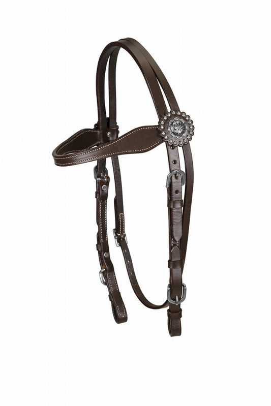 TuffRider Western Browband Concho Headstall - One Eyed Pony