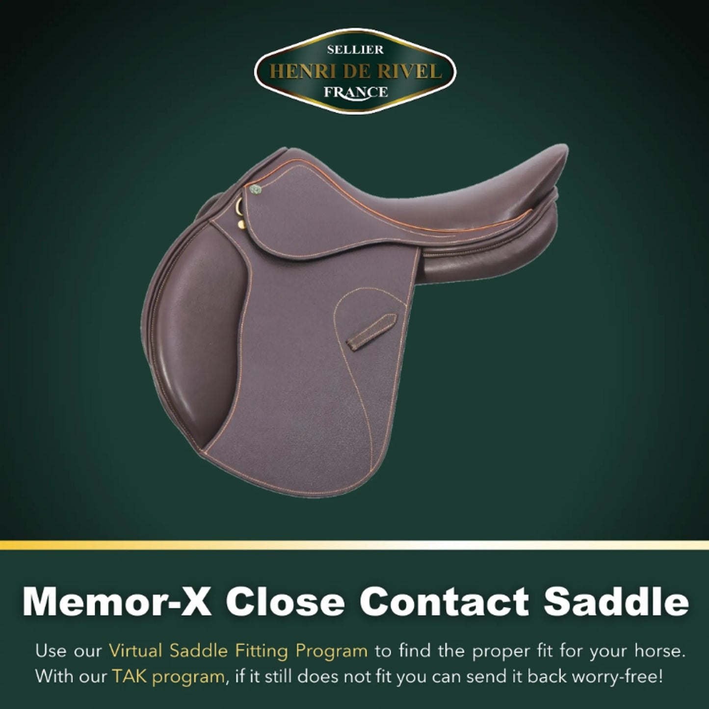 Henri De Rivel Regular Memor-X Close Contact Saddle - One Eyed Pony