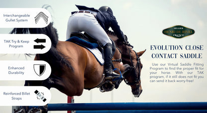 Henri De Rivel Regular Evolution Close Contact Saddle - Color: Havana | Pack Of: 1 | Shape: Regular