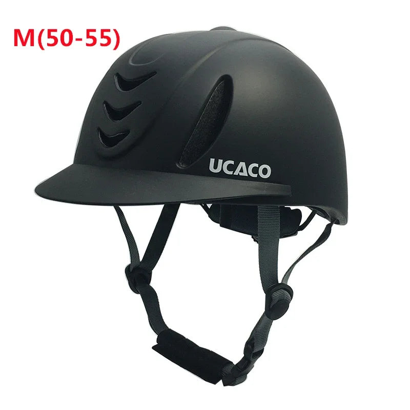 50-61Cm Ultralight Adults Children'S Equestrian Helmet Adjustable Riding Helmet Knight Hat Removable Brim Horse Equipment