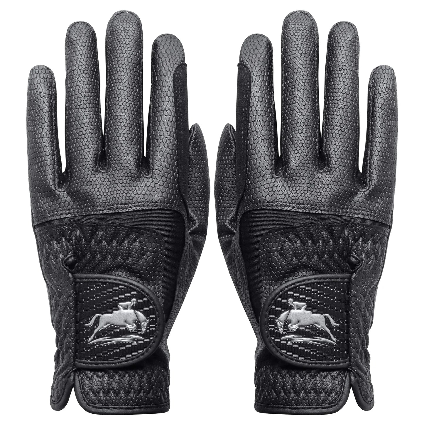 Women'S Premium PU Leather Horse Riding Gloves Lightweight Breathable Stretchable with Touchscreen Grip for Equestrian