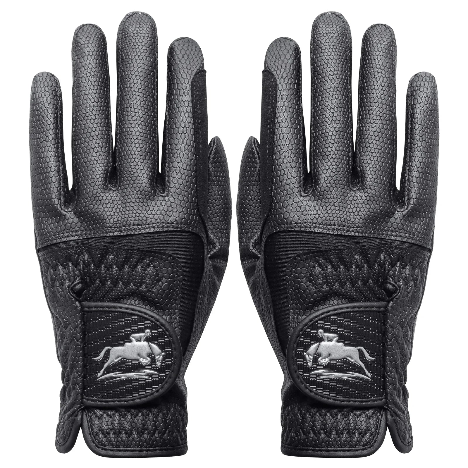 Women'S Premium PU Leather Horse Riding Gloves Lightweight Breathable Stretchable with Touchscreen Grip for Equestrian
