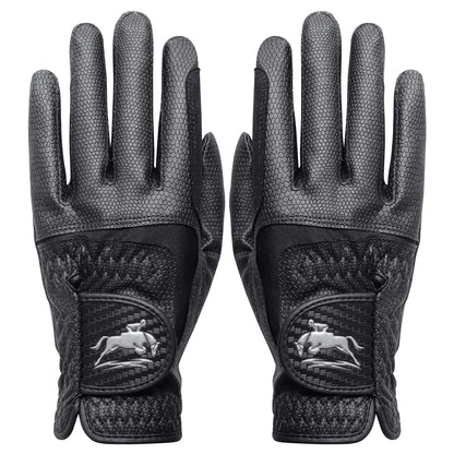 Women'S Premium PU Leather Horse Riding Gloves Lightweight Breathable Stretchable with Touchscreen Grip for Equestrian
