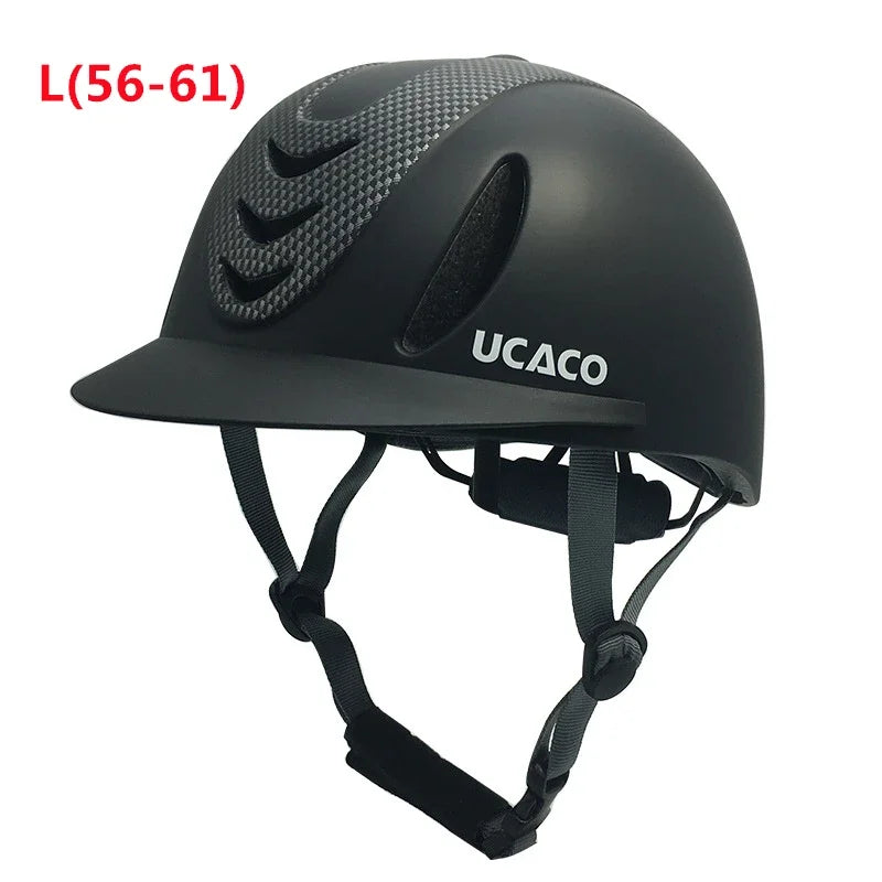 50-61Cm Ultralight Adults Children'S Equestrian Helmet Adjustable Riding Helmet Knight Hat Removable Brim Horse Equipment