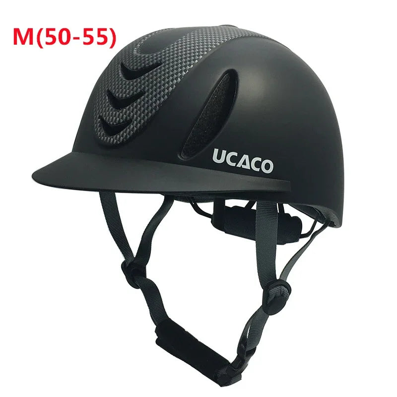 50-61Cm Ultralight Adults Children'S Equestrian Helmet Adjustable Riding Helmet Knight Hat Removable Brim Horse Equipment