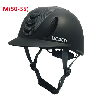 50-61Cm Ultralight Adults Children'S Equestrian Helmet Adjustable Riding Helmet Knight Hat Removable Brim Horse Equipment