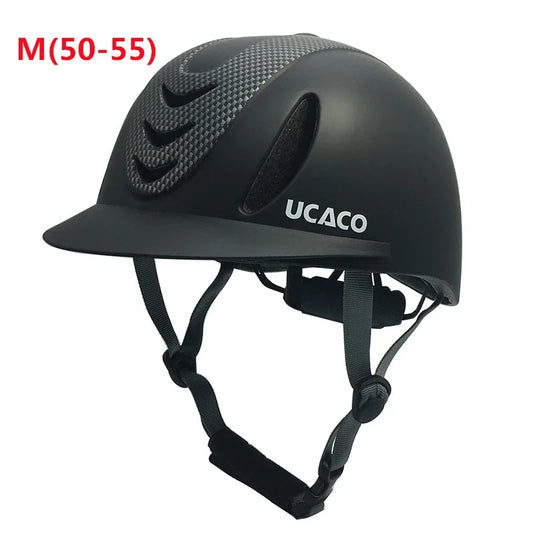 50-61Cm Ultralight Adults Children'S Equestrian Helmet Adjustable Riding Helmet Knight Hat Removable Brim Horse Equipment