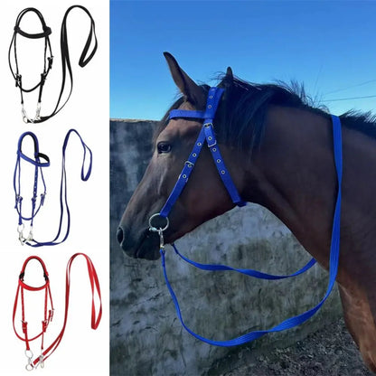Thickened Horse Halters Comfortable Adjustable Strap Horse Neck Stretcher Durable Heavy Duty Horse Bridle Headband